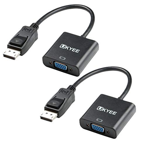 to VGA Adapter Male to Female-5 Pack VGA to DisplayPort Cable Adapter DP UKYEE Display-Port to VGA Adapter Male to Female-5 Pack VGA to DisplayPort Cable Adapter DP UKYEE Display-Port